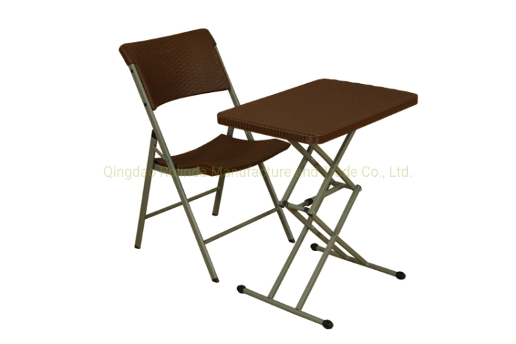 Wholesale 4 Levels Height Adjustable Fold up Portable Plastic Folding Coffee Tea Table Portable Foldable Outdoor PVC Small Adjustable Folding Table