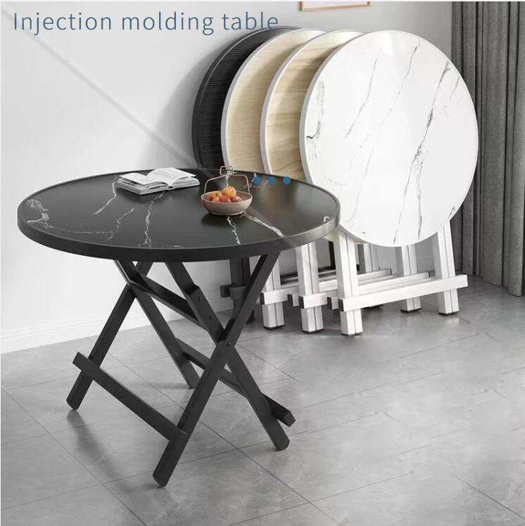 Small Foldable Wooden Dining Table with Injection Molding