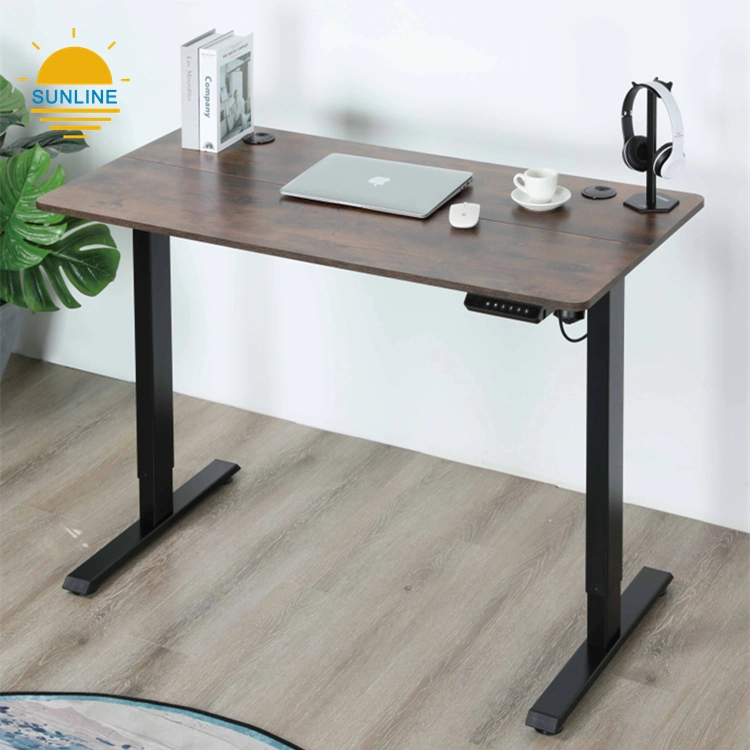 Black and White Adjustable Height Lifting Table Folding Stand Sit Stand Lifting Electric Lifting Table