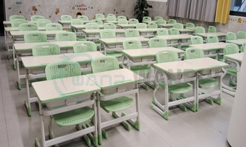 High Quality Plastic Foldable Chair Children Classroom Seat Single Study Table Chair