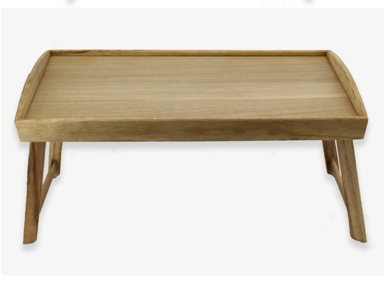 Solid Wood Computer Stand Folding Table on Bed