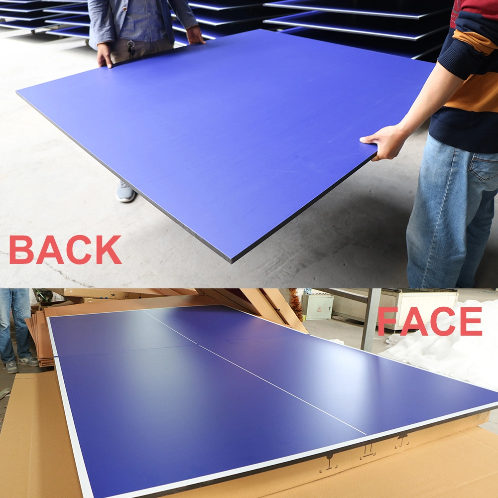 Foldable 18mm MDF Ping Pong Table High Density Indoor Table Tennis Table