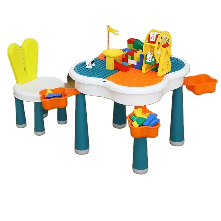 Rectangle Folding Study Desk Furniture Sets Play Children Table and Chair