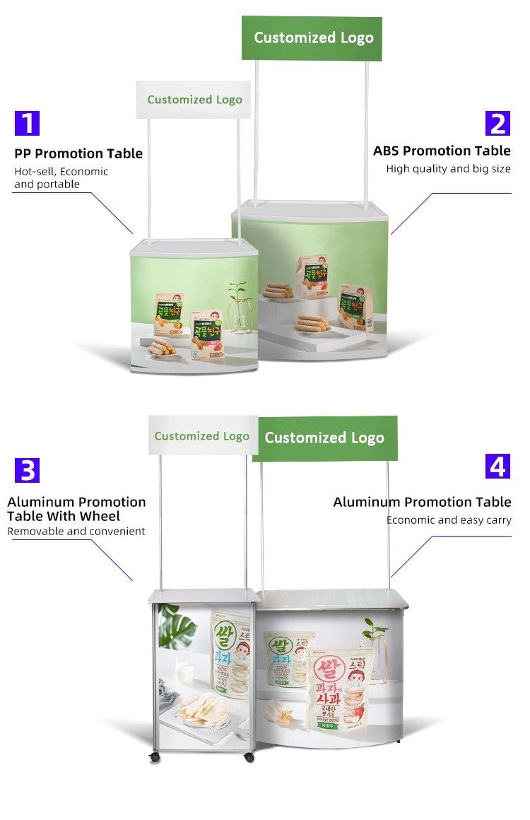 Plastic Foldable Booth Promotion Table Trade Show Table