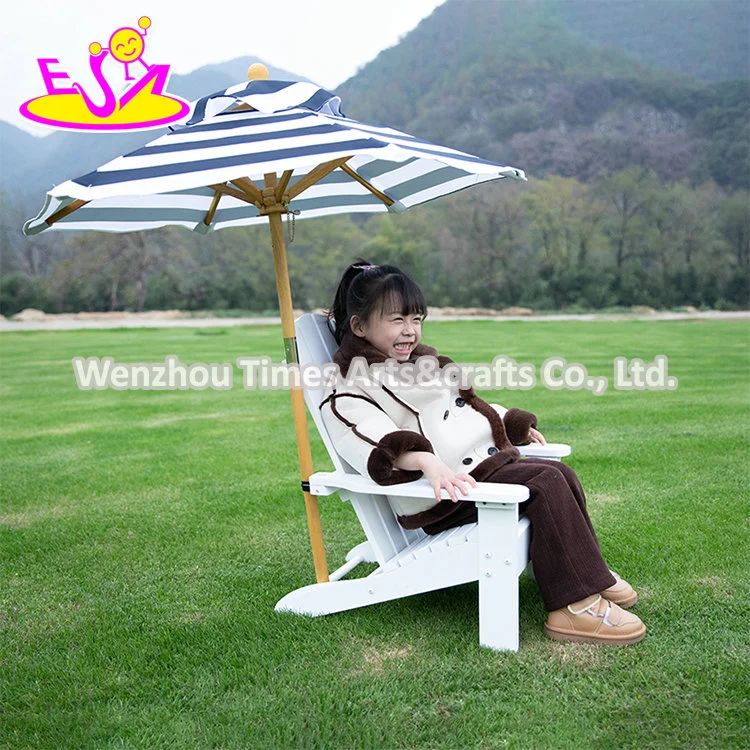 Factory Direct Kids Outdoor Modern Wooden Adirondack Chair with Umbrella W01d269
