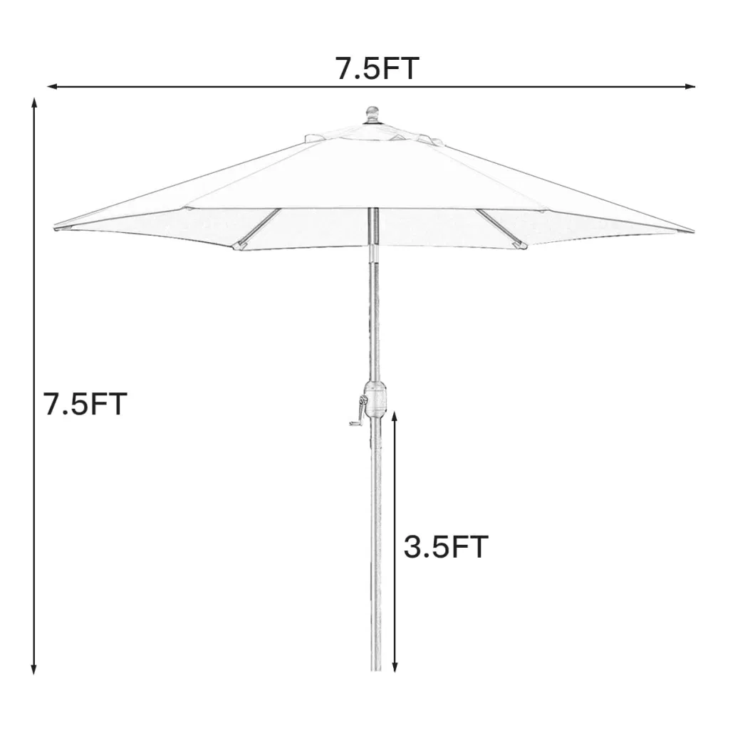 New Design Push Button Tilt Crank Outdoor Table Market Patio Umbrella