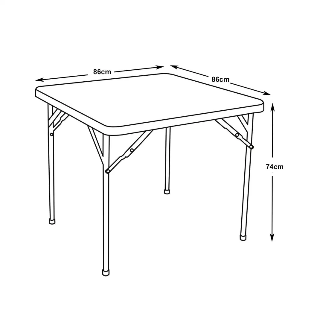 Custom Lightweight Design Foldable Multifunctional Outdoor Square Folding Plastic Table