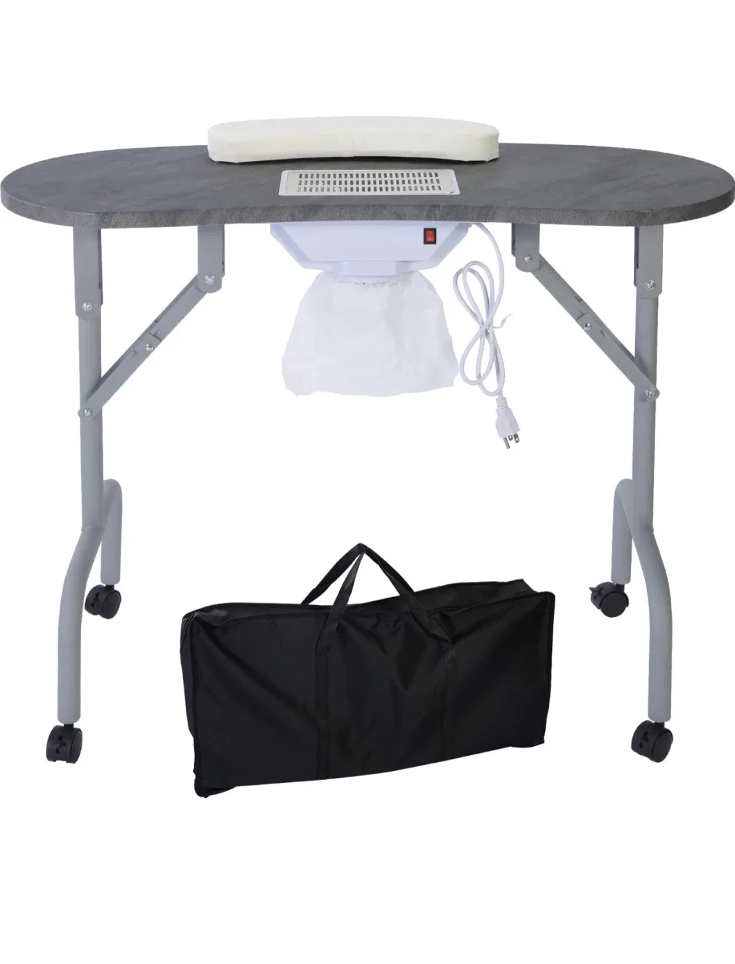 Beauty Salon Nail Furniture Manicure Table with Fan Folding Portable Nail Desks