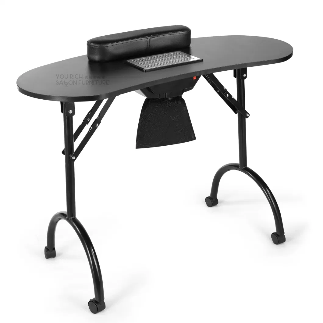 Beauty Salon Nail Furniture Manicure Table with Fan Folding Portable Nail Desks