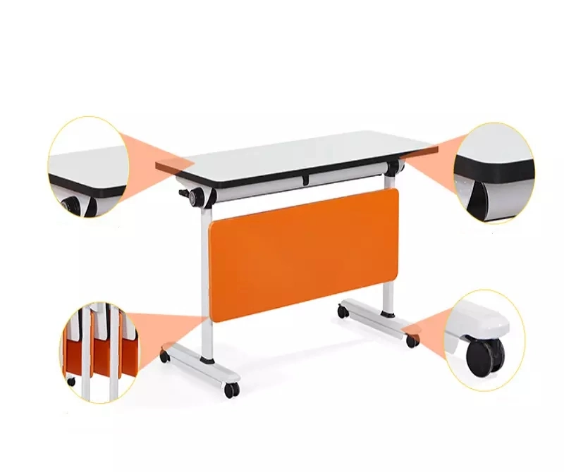 Office Meeting Sliding Movable Adjustable Conference Room Stackable Folding for Training Tables