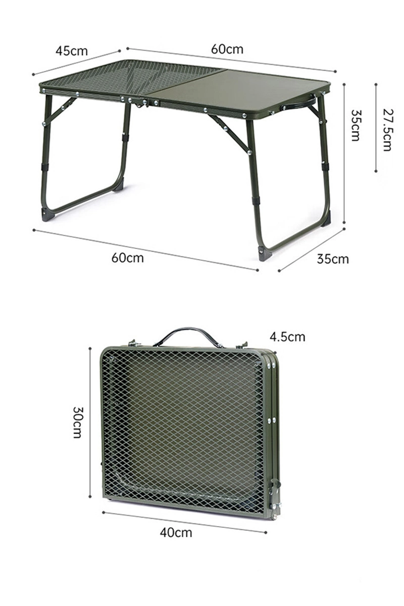 Lightweight BBQ Travel Outdoor Portable Aluminum Folding Dining Camp Picnic Table