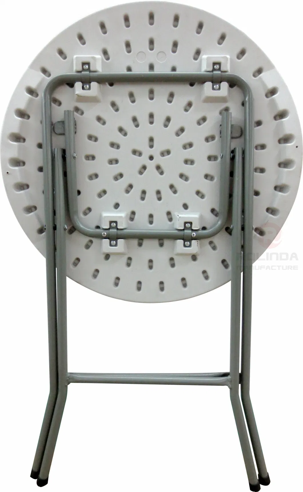 Plastic Panel with Metal Holder Folding Round Table