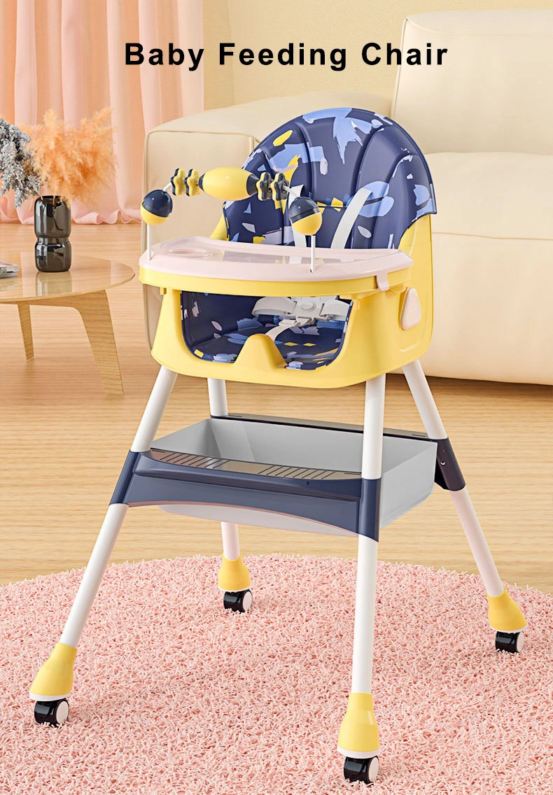 Safety Foldable Children&prime;s Portable High Table Side Baby Feeding Eating Dining Kids&prime; Chair