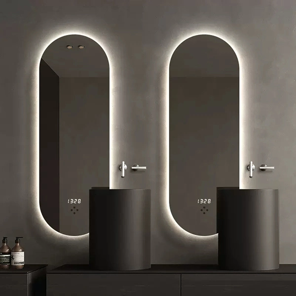 ETL CE Big Aluminum Framed Touch Light Anti Fog Rectangule Bathroom Back Lit LED Vanity Wall Panel Mirror with Lights