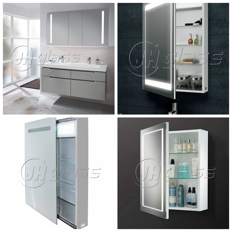 Home Furniture LED Mirror Cabinet Bathroom Vanity Cabinet Wall Medicine Cabinet Aluminum Alloy/MDF Bathroom Cabinet