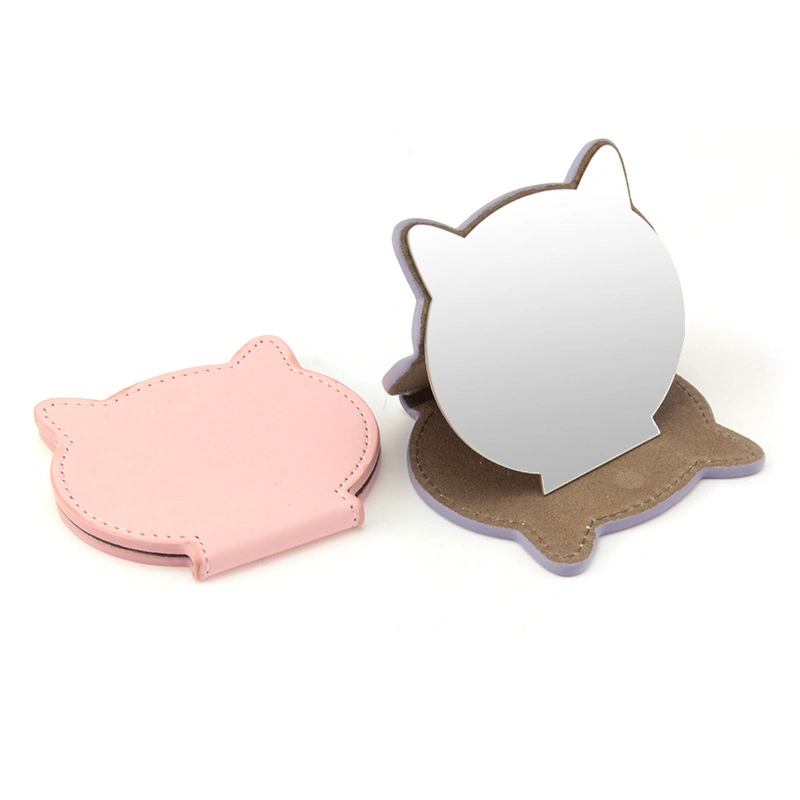 Single-Sided Round Stainless Steel Can Stand up and Go out and Can Not Break The Portable Cosmetic Mirror