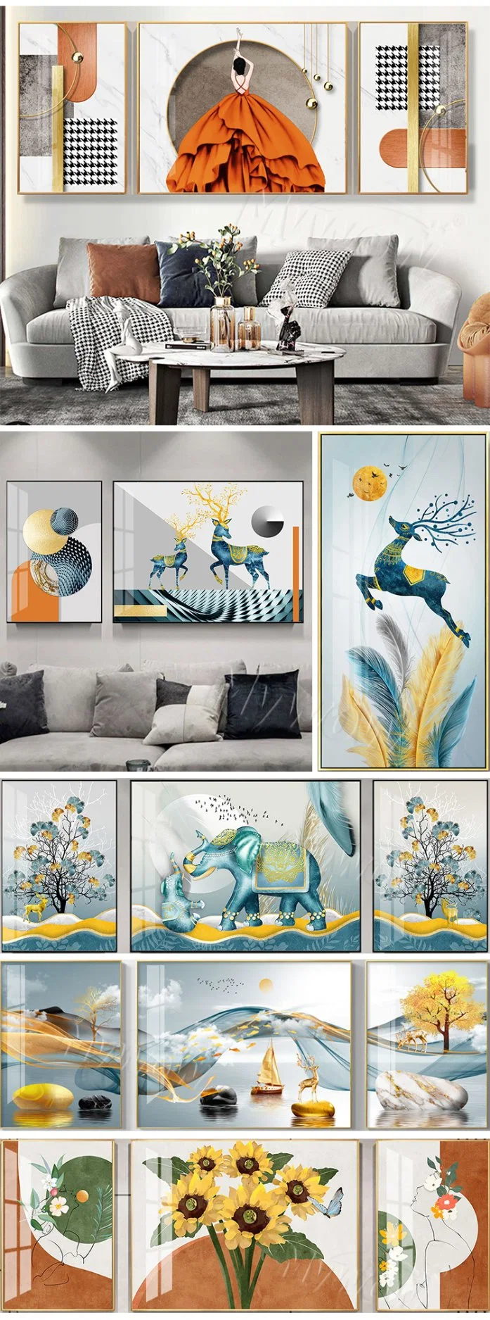 New Modern Abstract Design Artwork Painting for Living Room Decoration