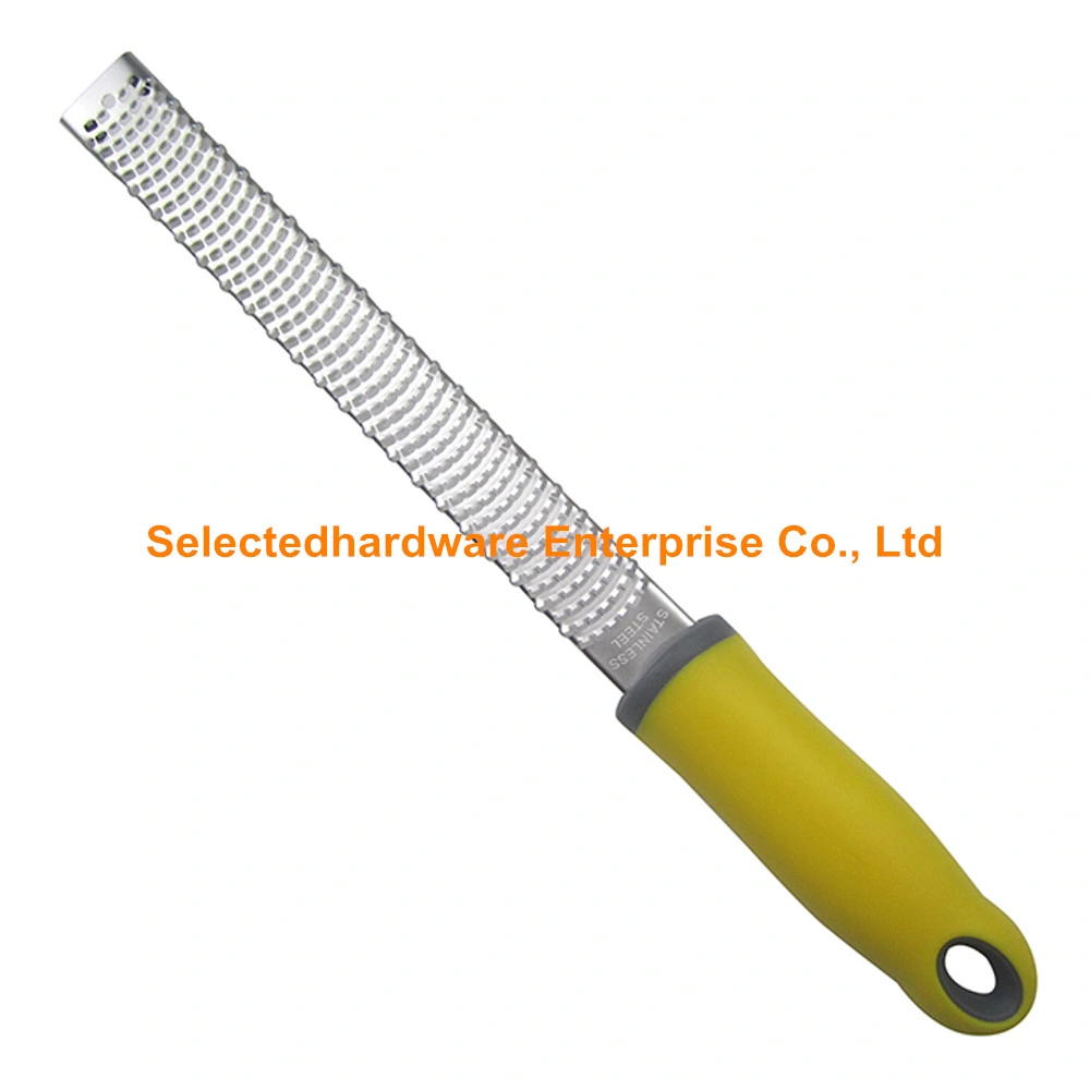 Yellow PP Handle Citrus Lemon Zester Cheese Grater Kitchen Tool