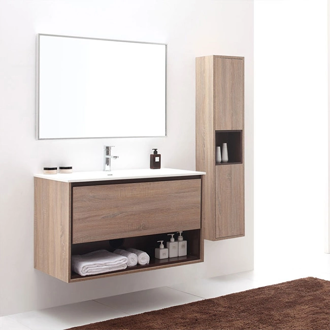 Prima Waterproof Space Bathroom Vanity Cabinet with LED Light Mirror Cabinet