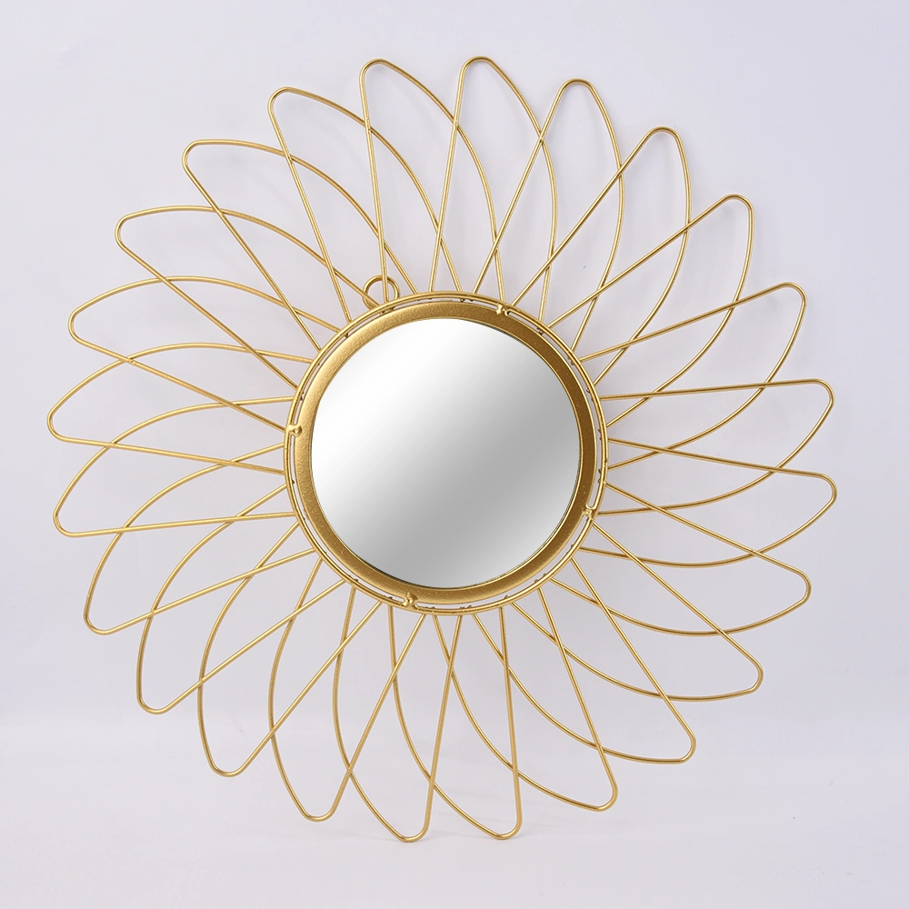 Modern Round Pink Injection Wall Mirror Decoration Living Room Geometric Glass Decorative Simple Wall Mirrors