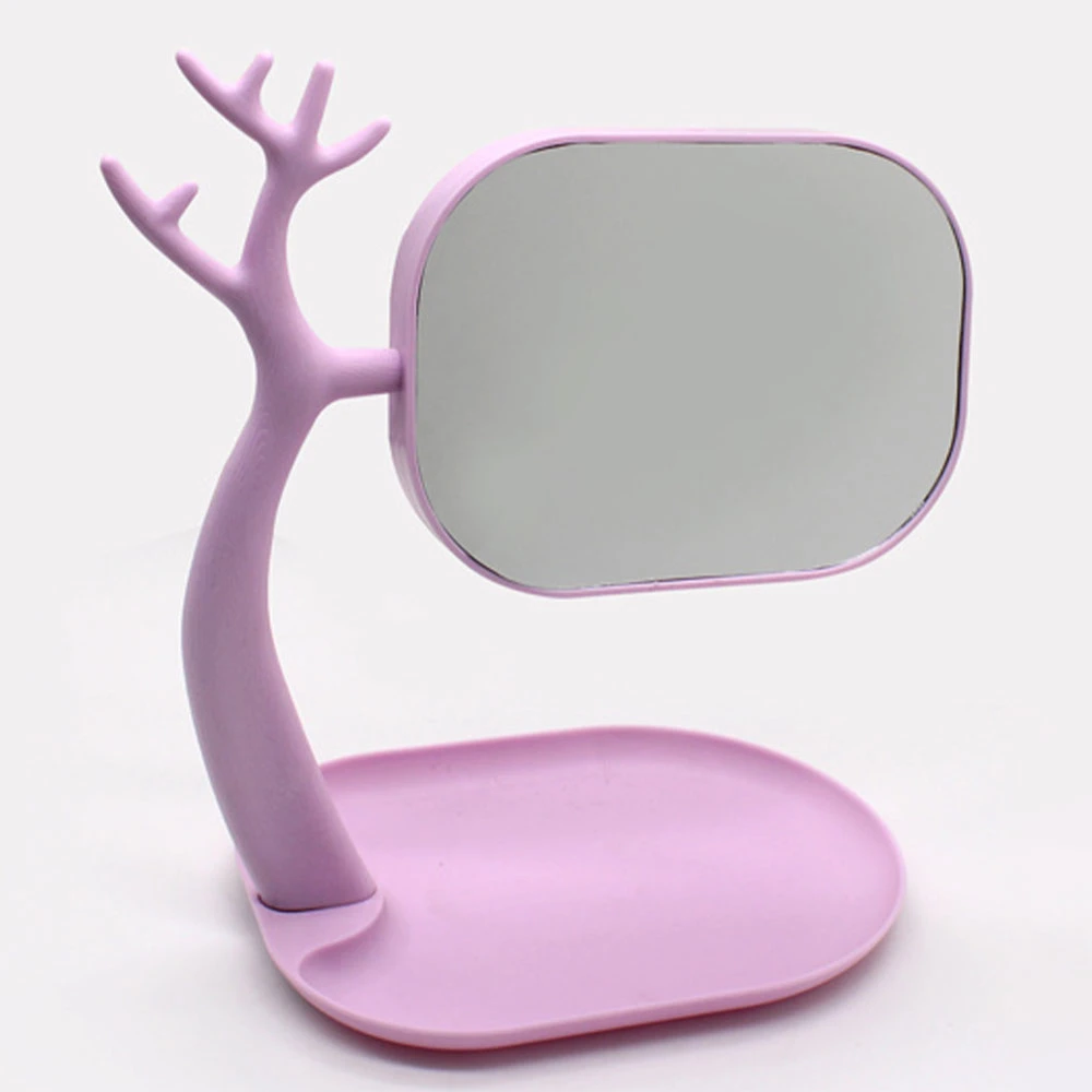 Plastic Table Mirror Stand up Multifunctional Cosmetic Mirror