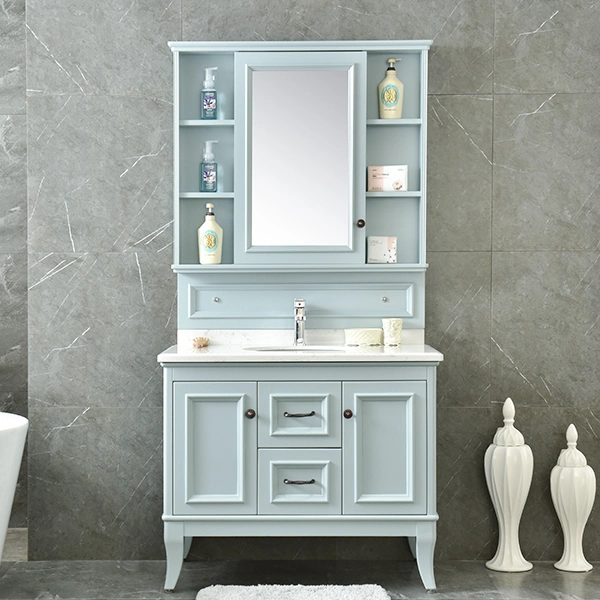 Wall Mounted Bathroom Equipment Drawer Storage Cabinet Mirror Bathroom Vanity