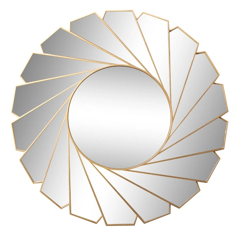 Decorative Gold Wall Mirror Circle Round Sunburst Furniture Mirror