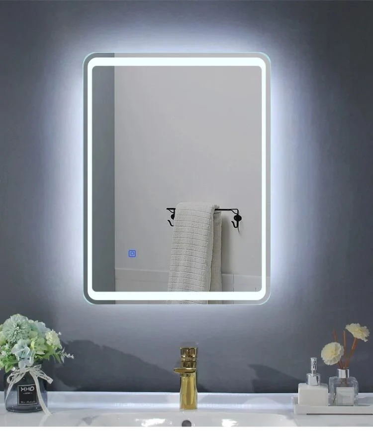 Wall Mirror Bathroom Waterproof Backlight Free Silver Bathroom Mirror