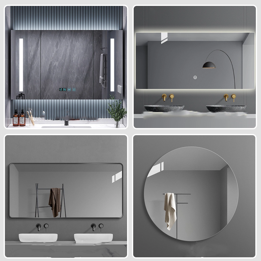 Modern White Wall Mounted Waterproof Medicine Cabinet Bathroom Oak Dressing Cabinet with Mirror Cabinet