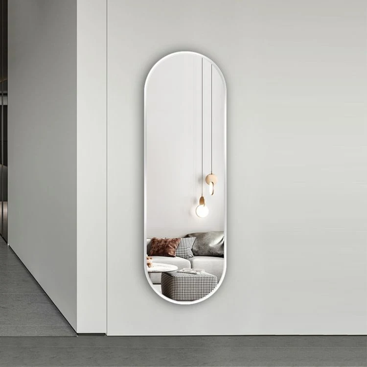 Direct Factory Large Sliver Full Length Stand Floor Frame Mirror Full-Length Cosmetic Mirror for Living Room Bathroom