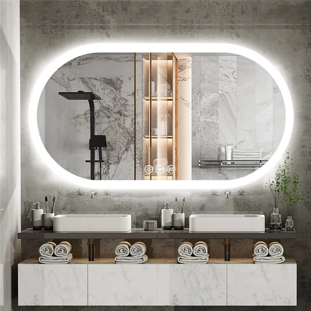 Customized Large Light up LED Bathroom Mirror Above