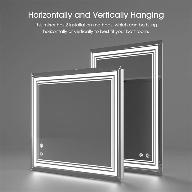 Wholesale Hotel Home Touch Screen Mirror with TV Android 11 LED Bath Gym Magic Smart Mirror IP65 Waterproof Bathroom Mirror TV