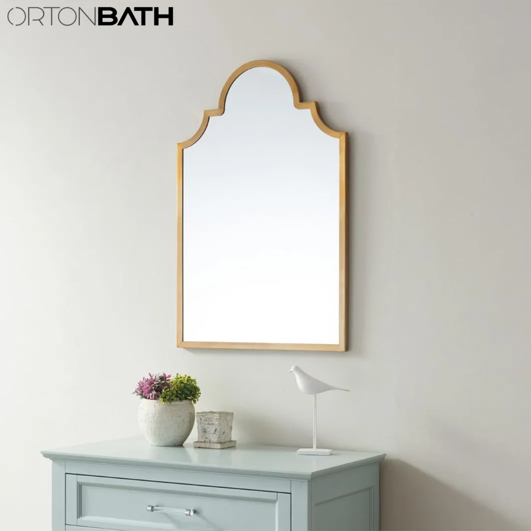 Ortonbath Arched Mirror, Black Metal Frame Mirror, Wall Decorative Mirror, Entryway Mirror, Modern Arch Top Mirror, Perfect Bathroom, Bedroom, Fireplace