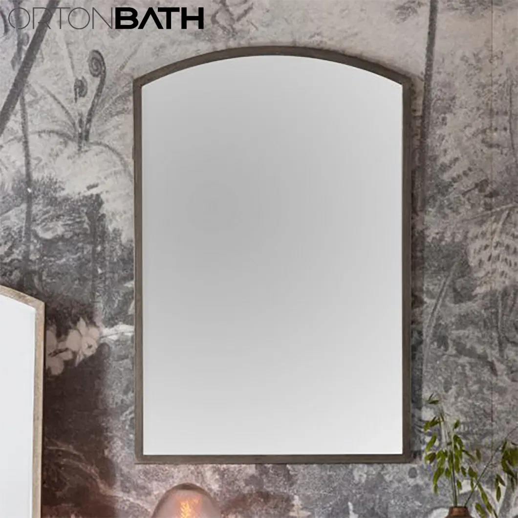 Ortonbath Arched Mirror, 36&quot;X 24&quot;, Black Metal Frame Mirror, Wall Decorative Mirror, Entryway Mirror, Modern Arch Top Mirror,Perfect Bathroom,Bedroom,Fireplace