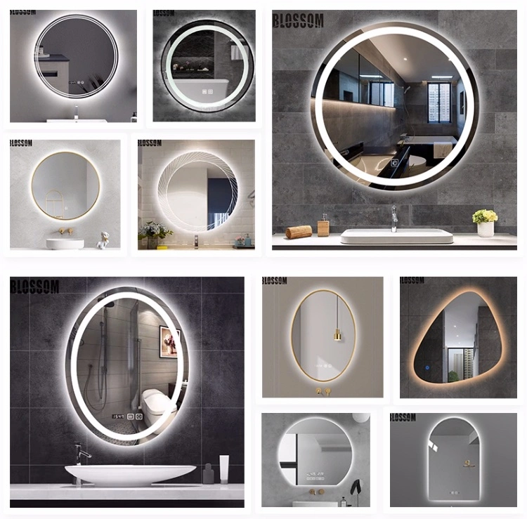 Wholesale Bathroom Smart Backlit LED Lighted Vanity Furniture Decorative Wall Mounted Glass Mirror