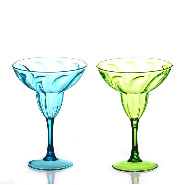 Customize Colored 16oz Unbreakable PS Cocktail Glass Cup Plastic Margarita Glass