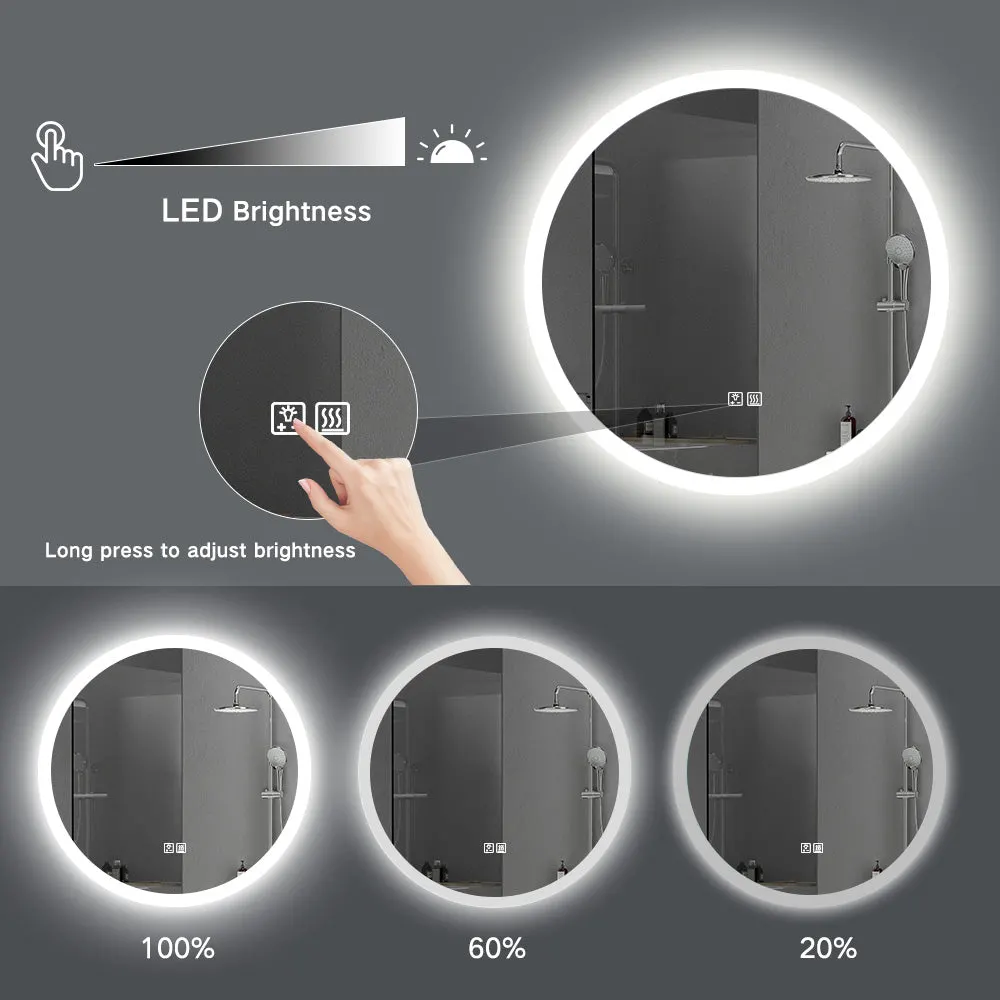 Espejo Smart Home Decoration Round LED Bath Room Mirror