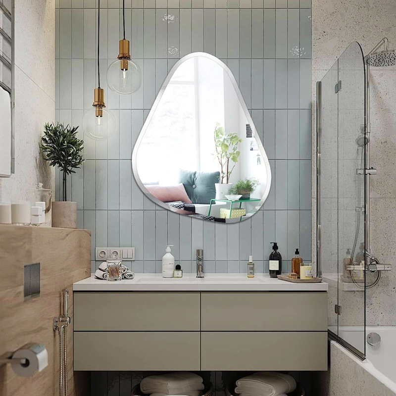 Light Luxury Bathroom Mirror Living Room Make-up Irregular Mirror Designer Wall Decoration Creative Porch Mirror