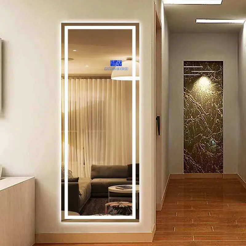 Wall Decorative Backlit Illuminated Smart Touch Sensor Anti-Fog Round LED Mirror