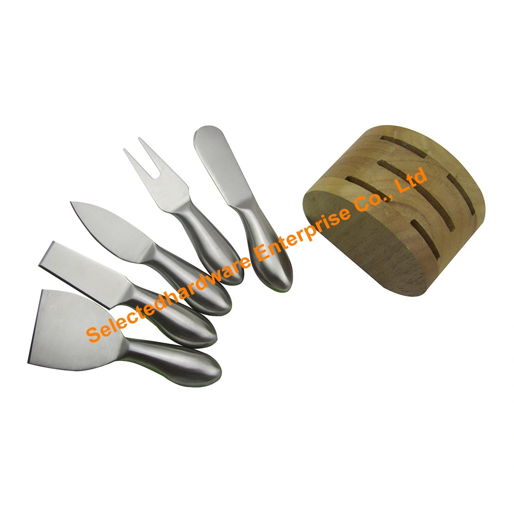 6PCS Butter Knife and Cheese Knife Set Hollow Handle Chhese Tool