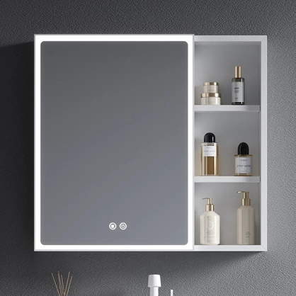 Wholesale Modern Sanitary Ware White Color Luxury Cabinet Bathroom Vanities LED Mirror