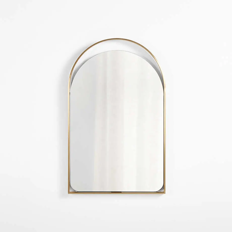 Modern Classical Nordic Arched Rectangular Fitting Room Floor Dressing Mirror Creative Standing Dressing Mirror