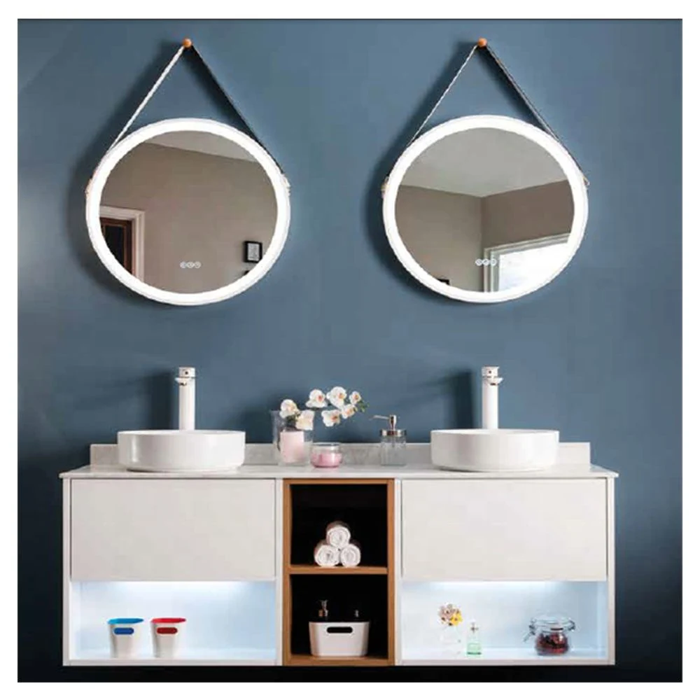 Prima Waterproof Space Bathroom Vanity Cabinet with LED Light Mirror Cabinet