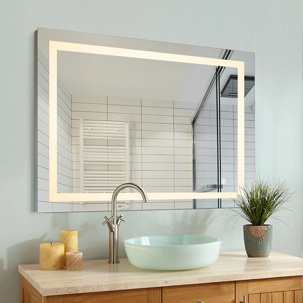 Wholesale LED Mirror IP66 Resort Wall Mount Bathroom Rectangular Shape Lighted Mirror Hotel Use