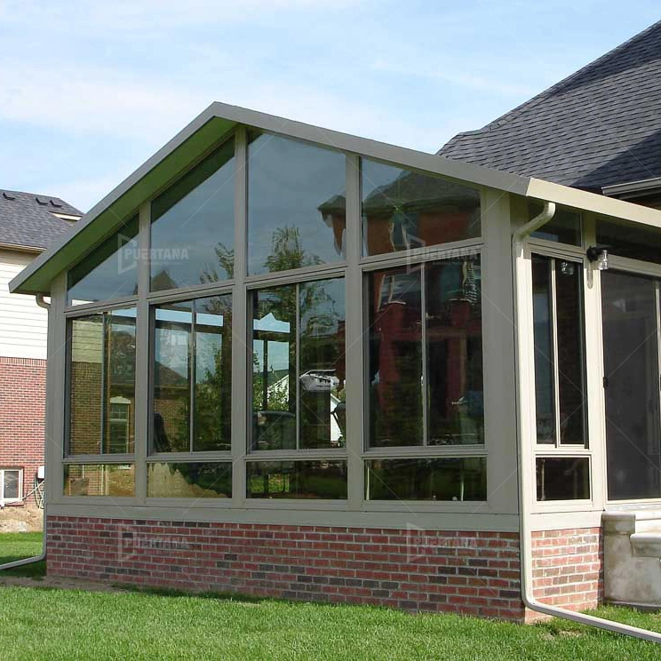 Lean to Wall Mounted Sunroom Patio Room Conservatories Enclosure and Solarium Aluminum