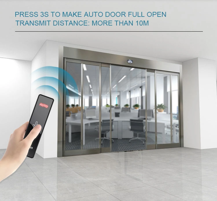 Doortec Black and White Mirror Plane Wireless Push Button Switch for Automatic Door