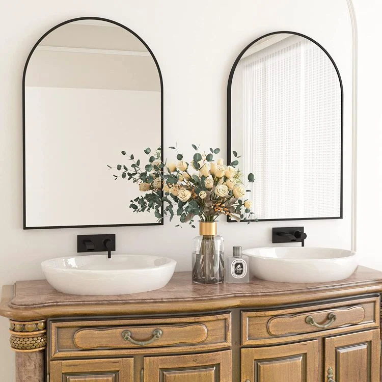 Modern Make-up Cosmetic Square Arch Oval Rectangle Hotel Vanity Framed Bathroom Mirror