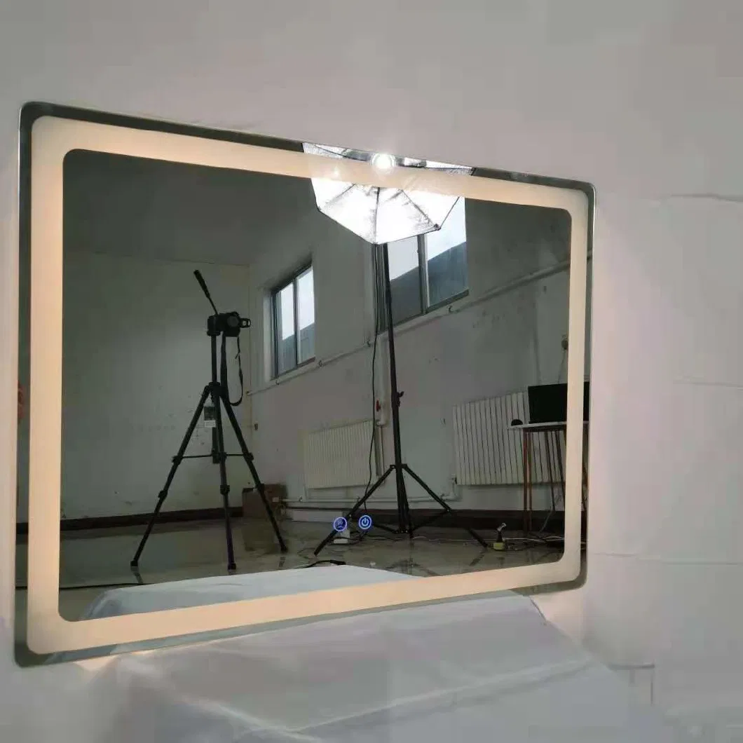 LED Metal Frame Mirror Aluminum Alloy Hotel Smart Mirror 0682