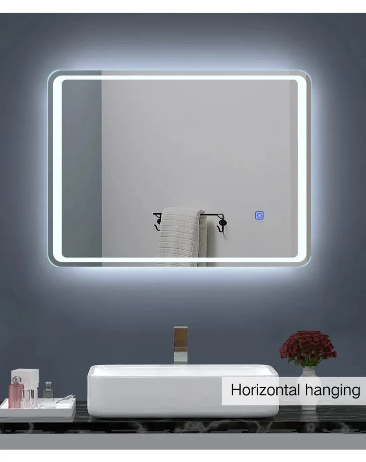 Wall Mirror Bathroom Waterproof Backlight Free Silver Bathroom Mirror