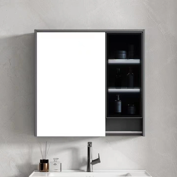Plywood Cabinet Single Sink Mirror Wall Mounted Mirrored Bathroom Vanity Cabinets